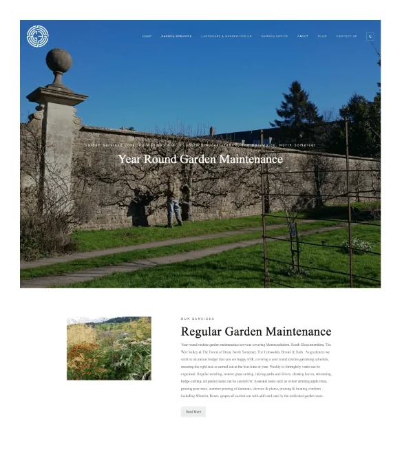 Edward Garden Design website designed by AFWD