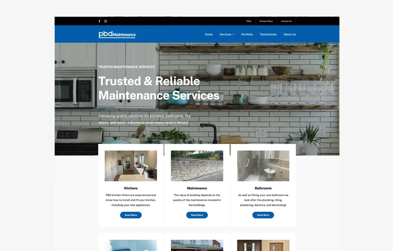 Website design for PBD Maintenance Ltd by AFWD