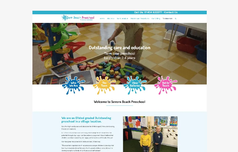Website design for Severn Beach Preschool by AFWD