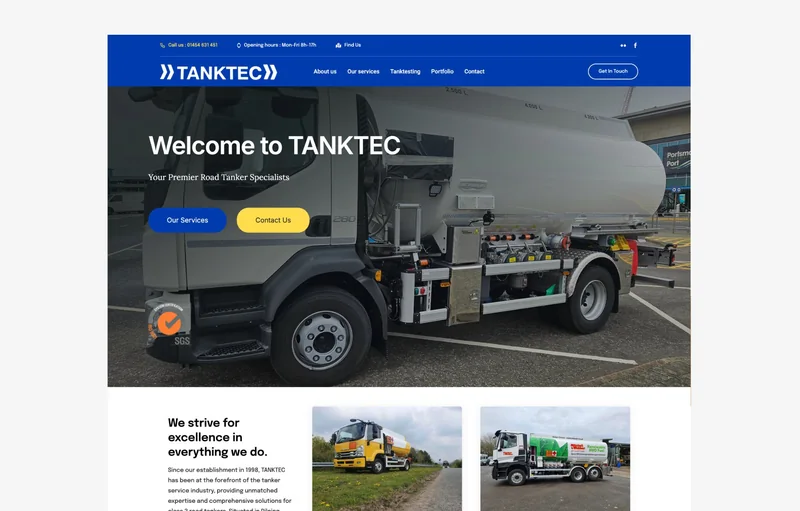 Website design for TankTec Ltd by AFWD