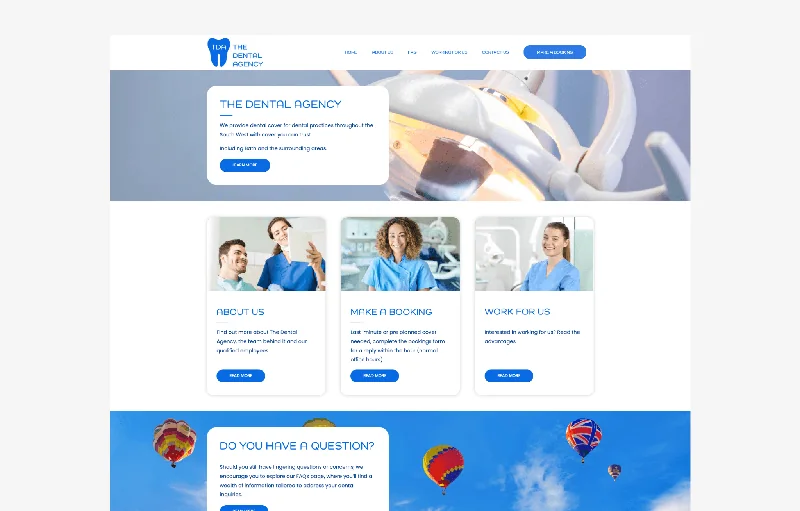 Website design for The Dental Agency by AFWD